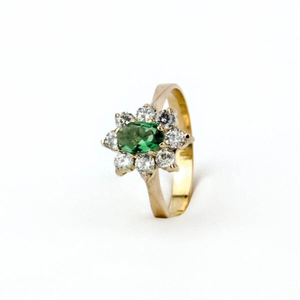 Anillo Lady Di oro 18k