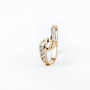 Anillo Chanel oro 18k con 8 circones