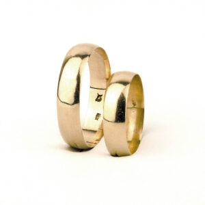 Argollas de Matrimonio Media Caña oro 18k