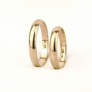 Argollas de Matrimonio Modelo Inglés oro 18k