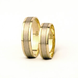 Argollas de Matrimonio Bicolor oro 18K