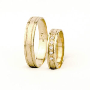 Argollas de Matrimonio Oro Amarillo 18k Planas Circones