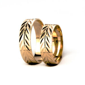 Argollas de Matrimonio  Espiga oro 18k