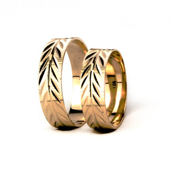 Argollas de Matrimonio  Espiga oro 18k