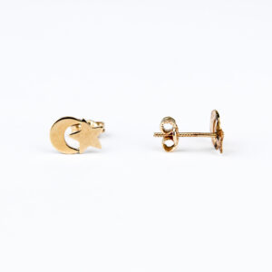Aros estrella de Belén oro 18k