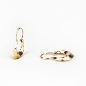 Aros argolla bote argentino de oro 18k - Talla 2