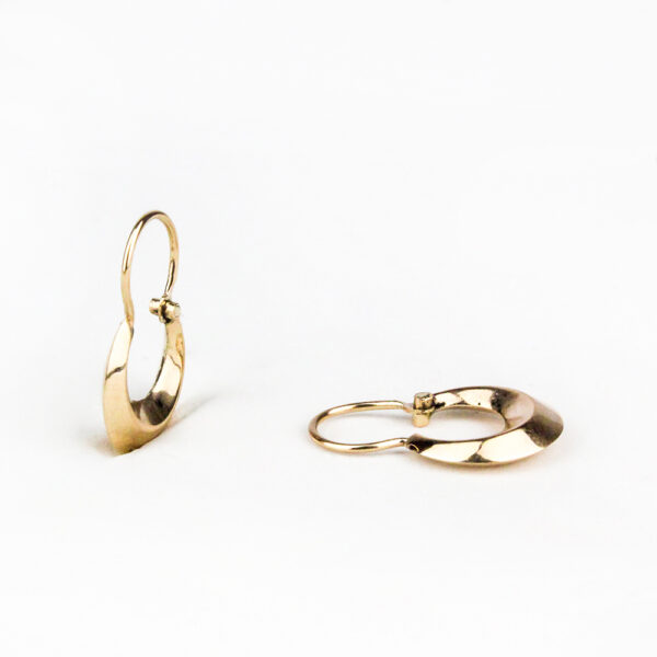 Aros argolla bote argentino de oro 18k - Talla 2