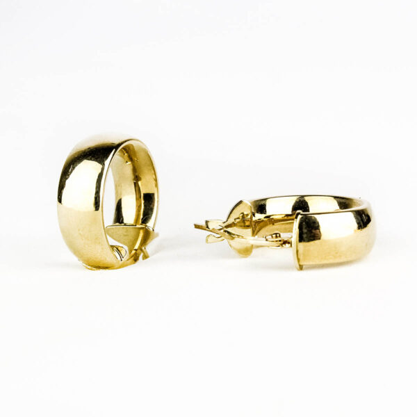 Aros oro 18k medio tubo Italiano