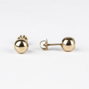 Aros bolita bebé oro 18k Talla 5