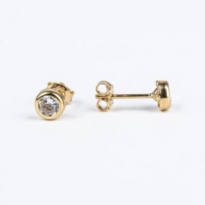 Aros de oro 18k punto de luz Talla 2