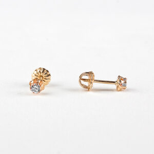 Aros Chatón Italiano oro 18k Talla 1