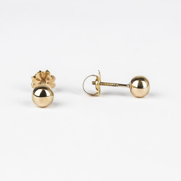 Aros bolita bebé oro 18k Talla 3