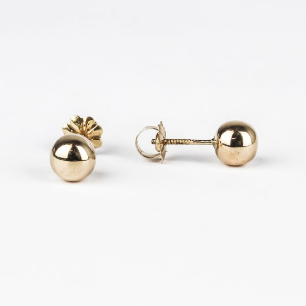 Aros bolita bebé oro 18k Talla 4