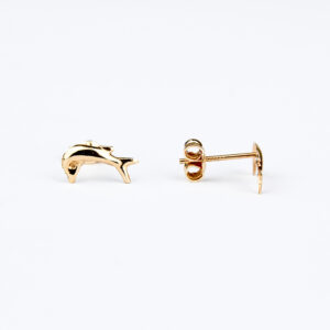 Aros delfín oro 18k talla 1