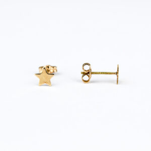 Aros estrella oro 18k