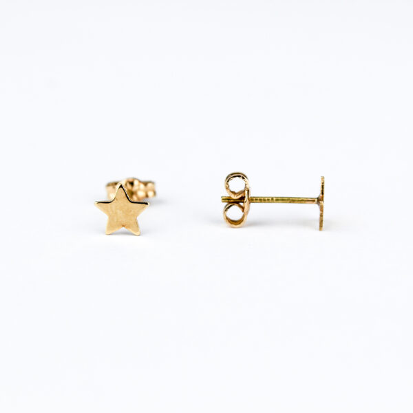 Aros estrella oro 18k