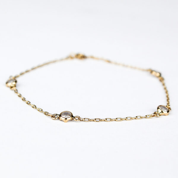 Pulsera piedras circones oro 18k