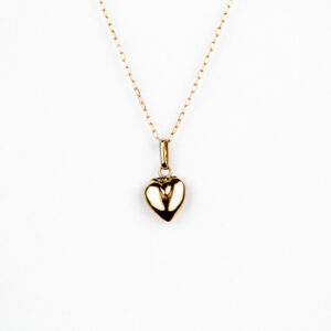 Colgante corazón número 2 oro 18k