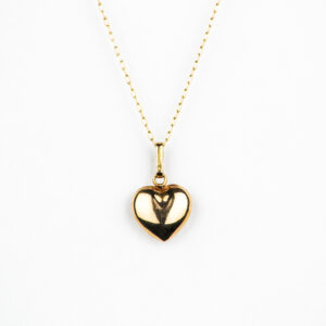Colgante corazón número 3 oro 18k