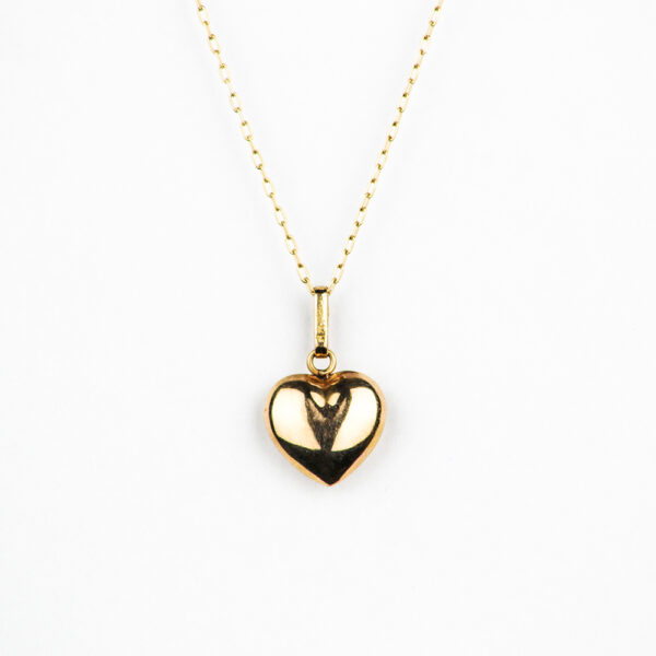 Colgante corazón número 3 oro 18k