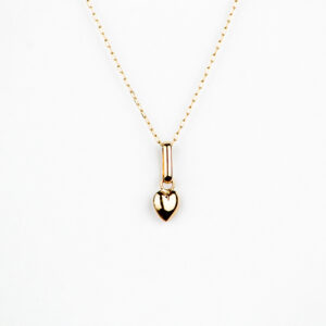Colgante corazón número 1 oro 18k