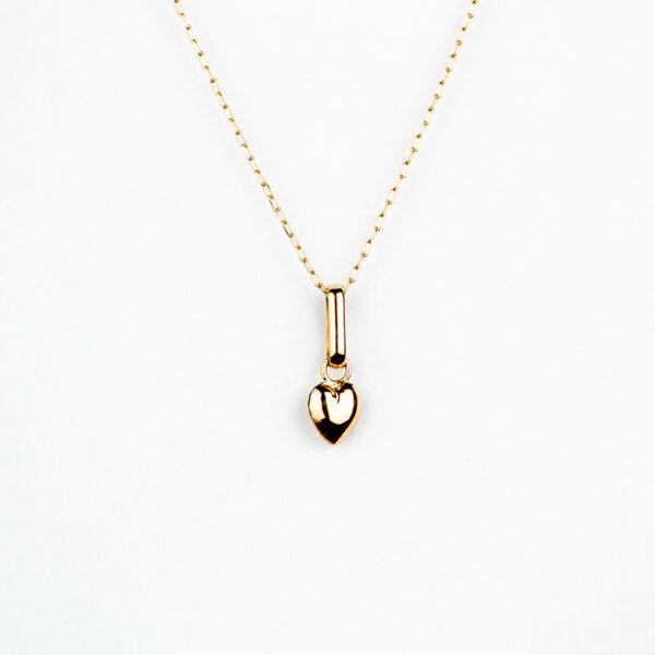 Colgante corazón número 1 oro 18k