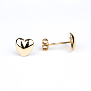 Aros corazón oro 18k talla 3