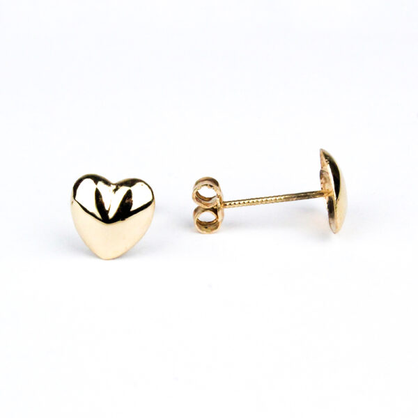 Aros corazón oro 18k talla 3