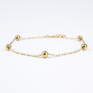 Pulsera bolitas oro 18k