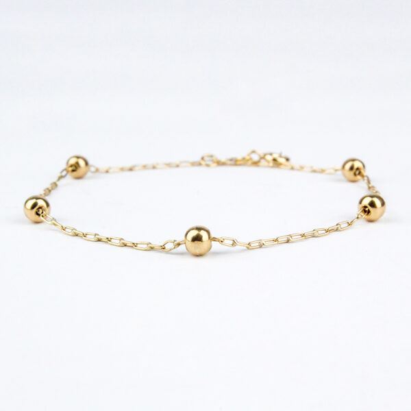 Pulsera bolitas oro 18k