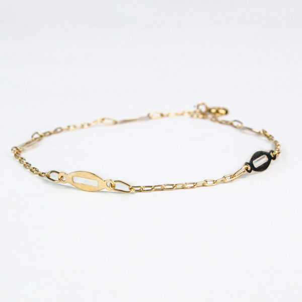 Pulsera oval oro 18k