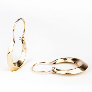 Aros argolla bote argentino oro 18k talla 5