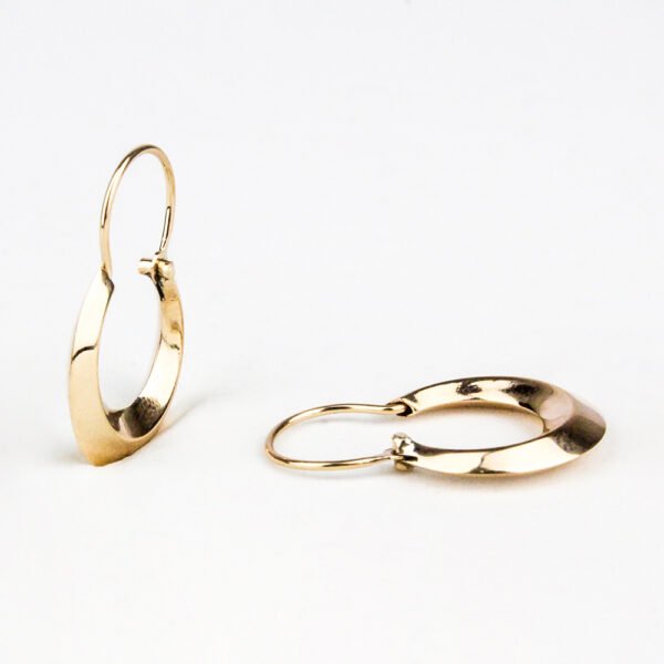 Aros argolla bote argentino oro 18k talla 4