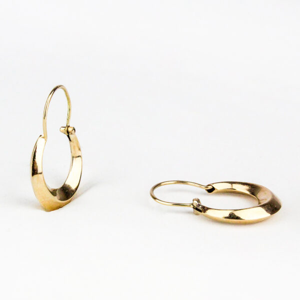 Aros argolla bote argentino oro 18k talla 3