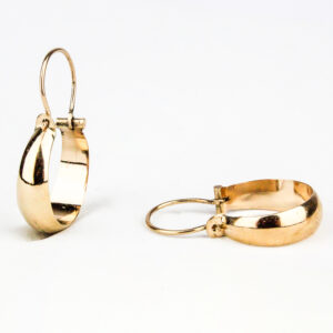 Aros argollas bote oro 18k talla 4