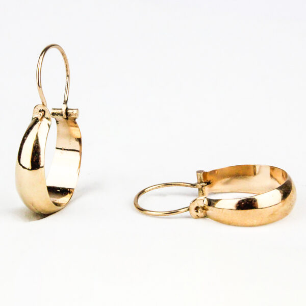 Aros argollas bote oro 18k talla 4