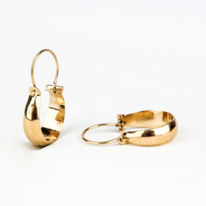 Aros argollas bote oro 18k talla 3