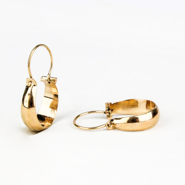 Aros argollas bote oro 18k talla 3