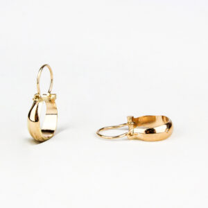 Aros argollas bote oro 18k talla 1