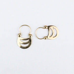 Aros argolla mapuche oro 18k talla 3