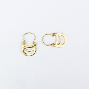Aros argolla mapuche oro 18k talla 2