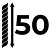 50cm.